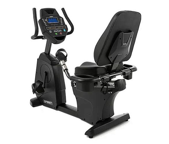 Велотренажер горизонтальный серый Spirit Fitness CR800 Graphite gray фото1