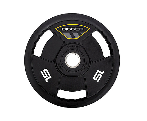 Купить Диск олимпийский полиуретановый 3-х хватовый Hasttings 15 кг в Москве