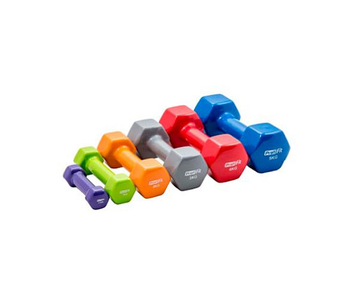 Купить Гантель в виниловой оболочке Original FitTools PROFI-FIT 2 кг в Москве