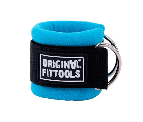 Купить Ремень для тренировки мышц рук регулируемый Original FitTools (D-кольцо) синий в Москве