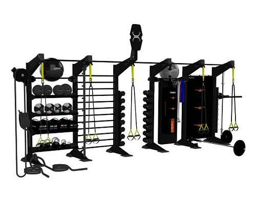 Купить Функциональная стойка 5-модульная Torque X-Create XCFW-5M-X1-07 (односторонняя комплект X1, чёрный) в Москве