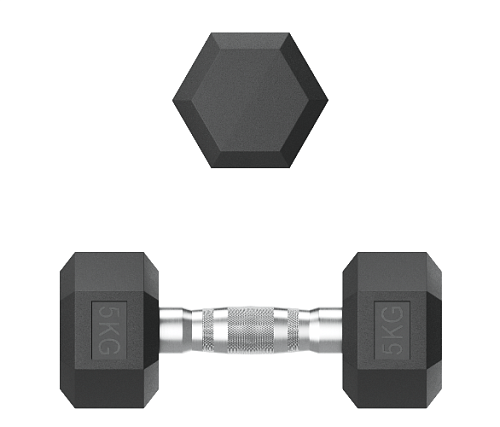 Гантель гексагональная обрезиненная Unix Fit 5 кг / шт.