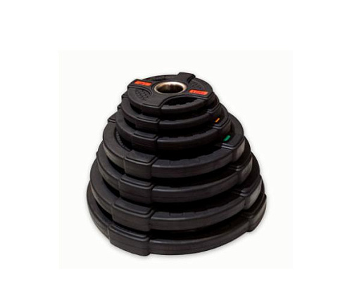 Диск олимпийский обрезиненный Original FitTools 1,25 кг черный с двумя хватами