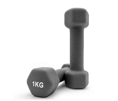 Гантель неопреновая Unix Fit 1 кг / шт. Grey