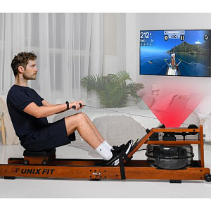 Купить Гребной тренажер Unix Fit Wood Rower Dark в Москве