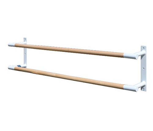 Купить Станок хореографический пристенный двухрядный Original FitTools 1,5 м (перекладина D-40 мм береза) в Москве