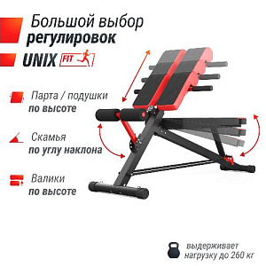 Купить Скамья Unix Fit BENCH 4 in 1 силовая универсальная в Москве