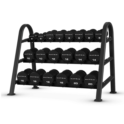 Стойка для гантелей Matrix Fitness 3-tier Dumbbell Saddle Rack 3-ярусная (на 10 пар)