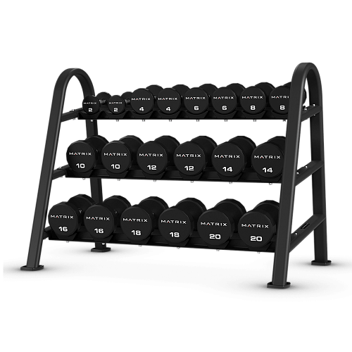 Стойка для гантелей Matrix Fitness 3-tier Dumbbell Saddle Rack 3-ярусная (на 10 пар)