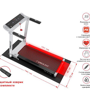 Купить Беговая дорожка Unix Fit Hi-tech F2 PLUS Arctic Ice в Москве