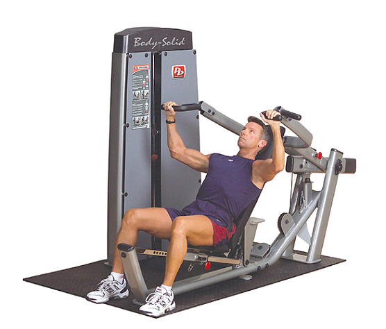 Грузоблочный тренажер на верхнюю часть тела Body Solid PRO-DUAL DPRS_SF ЖИМ ОТ ГРУДИ И ПЛЕЧ