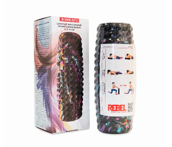 Цилиндр массажный профессиональный Rebel Fitness 33 х 13 см фото5