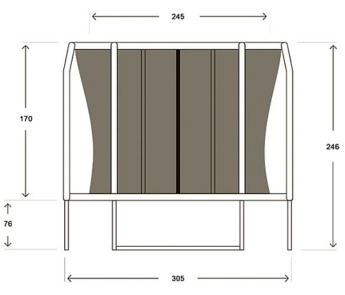 Батут Hasttings Sky Double с входом на клапане (3,05 м)