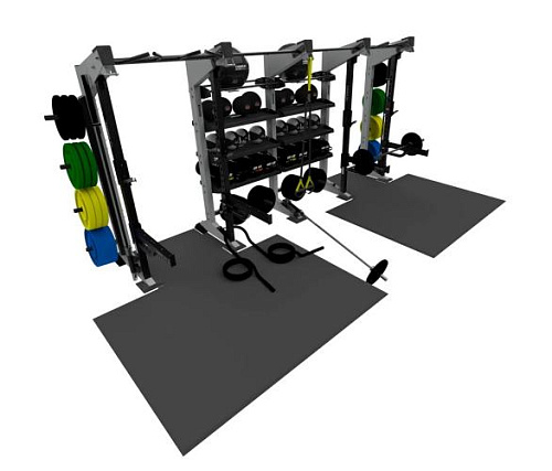 Функциональная стойка 4-модульная Torque X-Create XCFW-4M-X1-05 (односторонняя комплект X1, платинум)