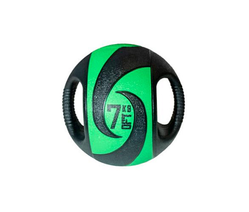 Купить Мяч тренировочный медицинбол с хватами Original FitTools 7 кг в Москве