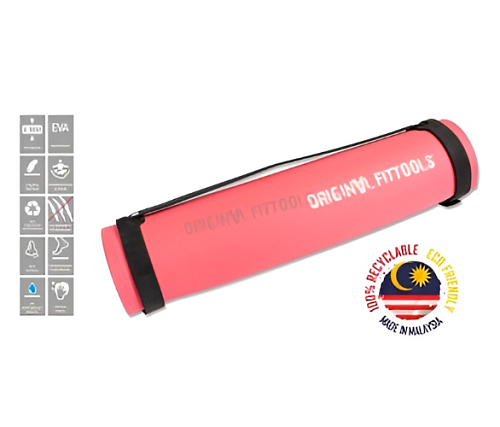Купить Мат для аэробики Original FitTools 6 мм розовый в Москве