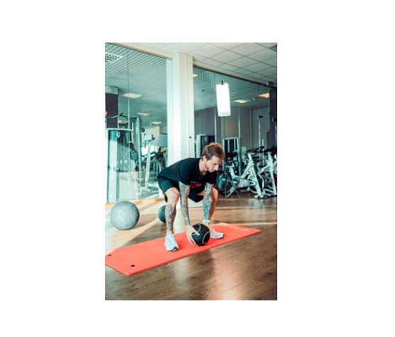 Мяч тренировочный Original FitTools 10 кг черный фото4