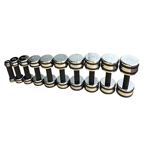 Купить Набор хромированных гантелей с обрезиненной рукояткой Smith Fitness Excellence DB126 (пара) 1-10 кг в Москве