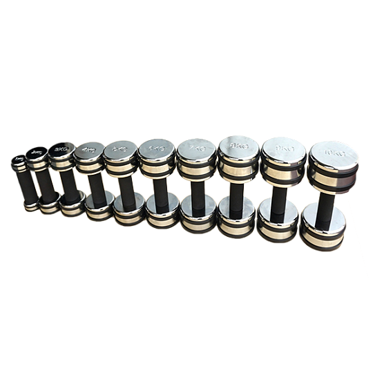 Набор хромированных гантелей с обрезиненной рукояткой Smith Fitness Excellence DB126 (пара) 1-10 кг