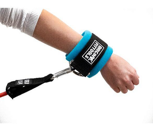 Ремень для тренировки мышц рук регулируемый Original FitTools (D-кольцо) синий