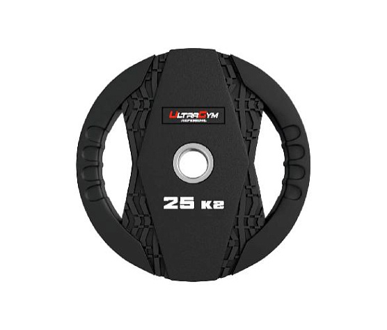 Ultra Gym UG2005С. Диски обрезиненные с двумя хватами в ассортименте(1.25кг)