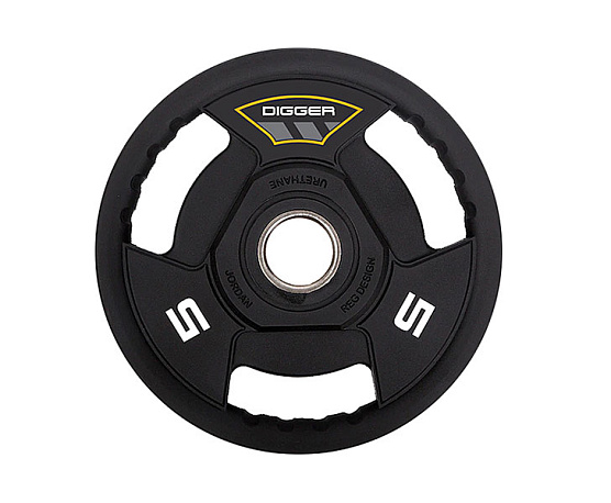 Диск олимпийский полиуретановый 3-х хватовый Hasttings 5 кг