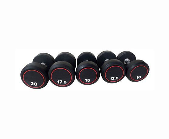 Ultra Gym Круглые обрезиненные гантели. Ряд от 42,5 до 50 кг