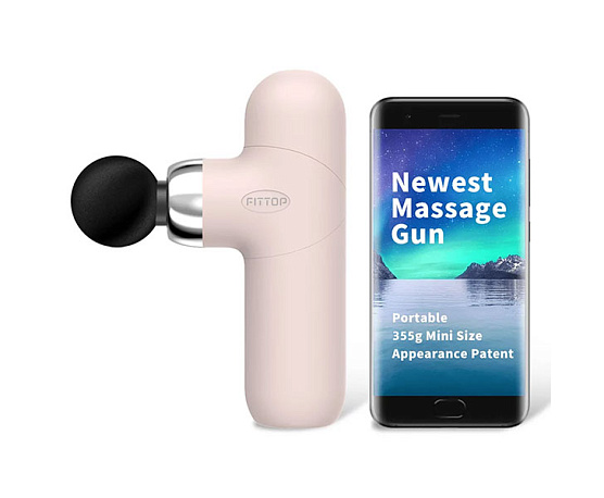 Перкуссионный массажер Fittop SuperHit Mini II розовый фото5