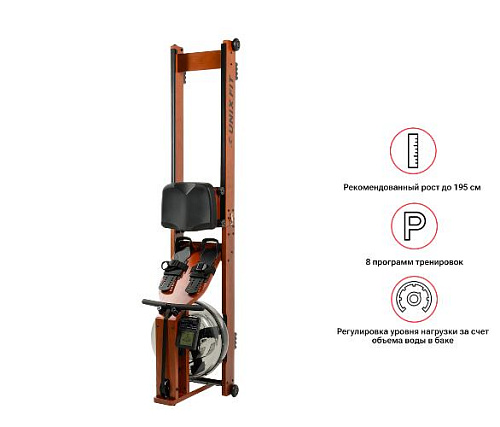 Гребной тренажер Unix Fit Wood Rower Dark