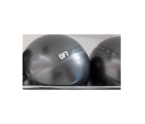 Гимнастический мяч Original FitTools 75 см черный для коммерческого использования с насосом фото2