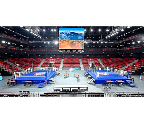 Ринг боксерский соревновательный Targex на помосте 1 м 800х800х100