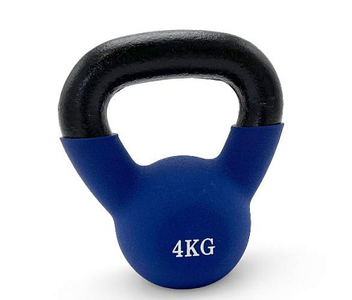 Гиря виниловая Unix Fit 4 кг синяя Купить Гиря виниловая Unix Fit 4 кг синяя в Москве