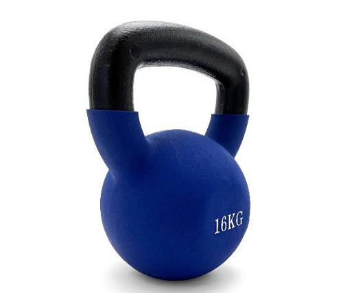 Гиря виниловая Unix Fit 16 кг синяя Купить Гиря виниловая Unix Fit 16 кг синяя в Москве