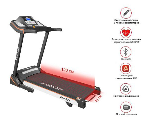 Беговая дорожка Unix Fit MX-450V