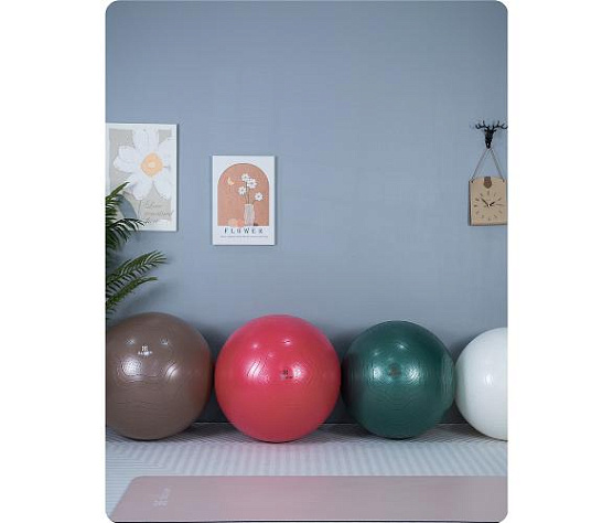 Мяч для йоги Bloom LB7051-2 65 см анти-разрывной коричневый фото1