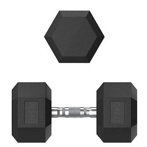 Купить Unix Fit Гантель гексагональная обрезиненная 30 кг / шт. в Москве