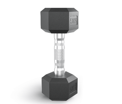 Гантель гексагональная обрезиненная Unix Fit 5 кг / шт.