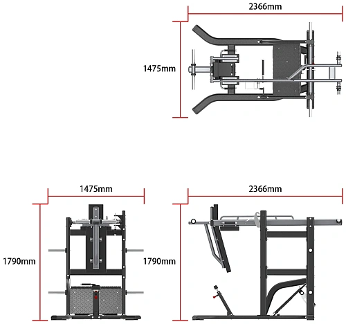 Маятниковый присед Smith Fitness Excellence SH033