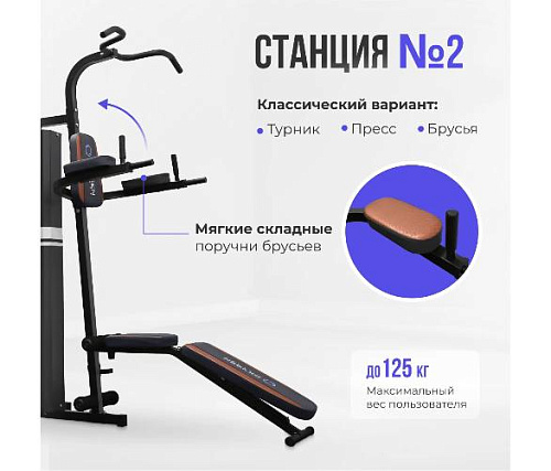 Силовой комплекс домашний Oxygen VIKING (чёрный)