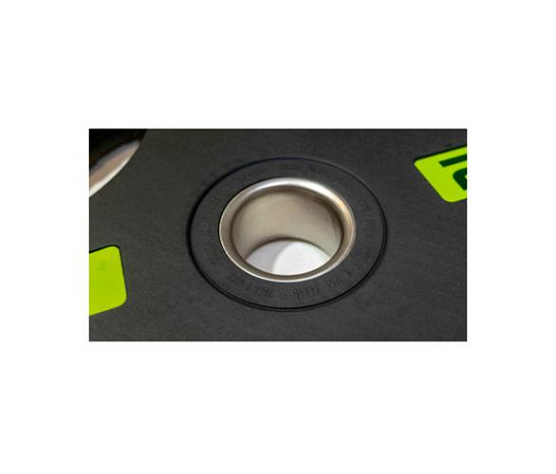 Диск олимпийский обрезиненный Original FitTools 20 кг черный с двумя хватами фото1