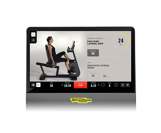 Велотренажер горизонтальный Technogym Excite Live Recline 500 Human Powered фото8