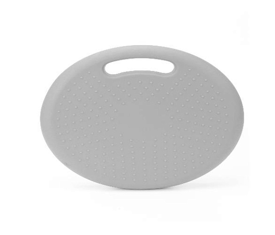 Подушка массажно-балансировочная с ручкой Original FitTools серая фото2