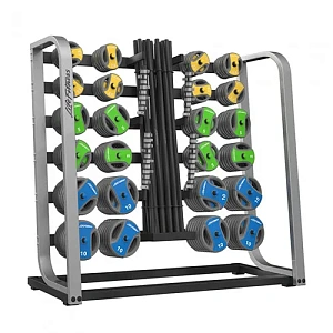 Стойка для штанг Life Fitness (без штанг, Арктический серебряный)