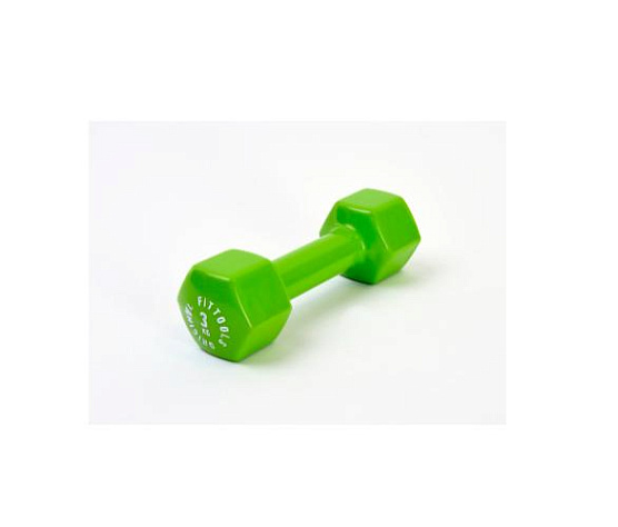 Original FitTools Гантель в виниловой оболочке 3 кг (Цвет - зеленый)