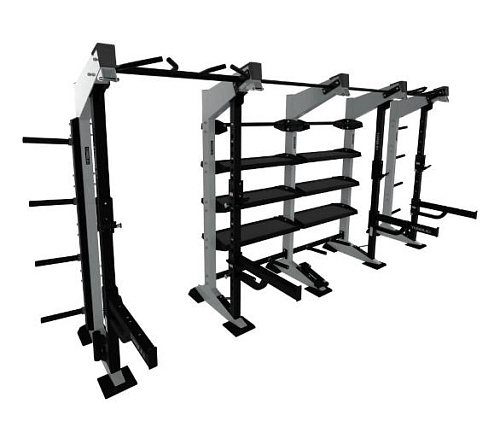 Функциональная стойка 4-модульная Torque X-Create XCFW-4M-X1-05 (односторонняя комплект X1, платинум)