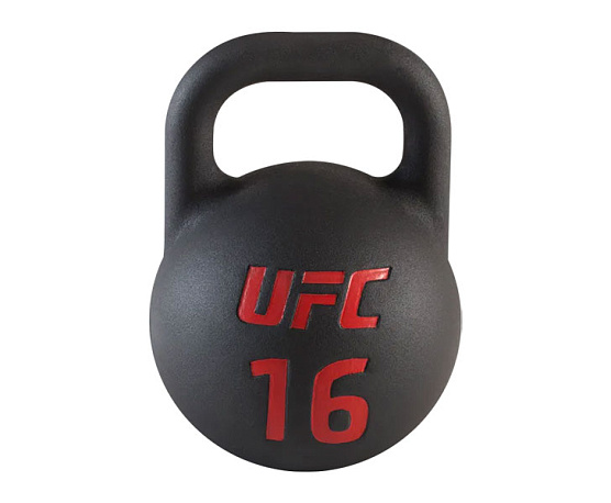Гиря UFC 16 кг, литая сталь, резиновое покрытие