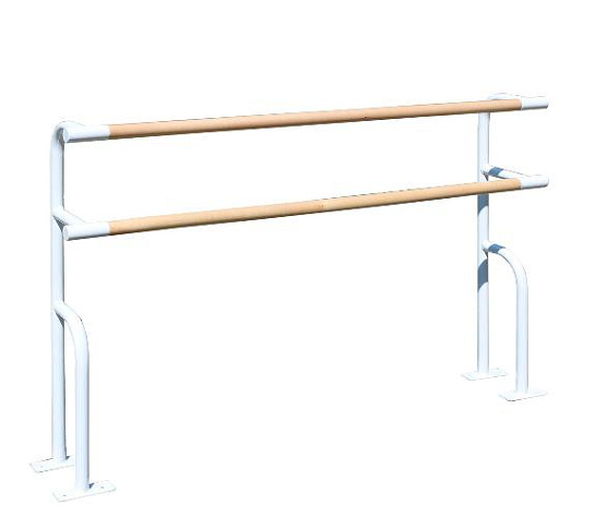 Станок хореографический напольный двухрядный Original FitTools 1,5 м (перекладина D-40 мм бук)