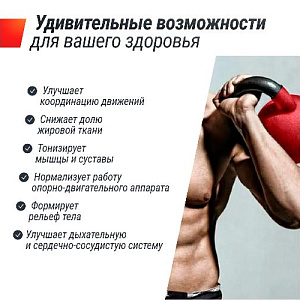 Купить Гиря Unix Fit Гиря виниловая 24 кг Red в Москве