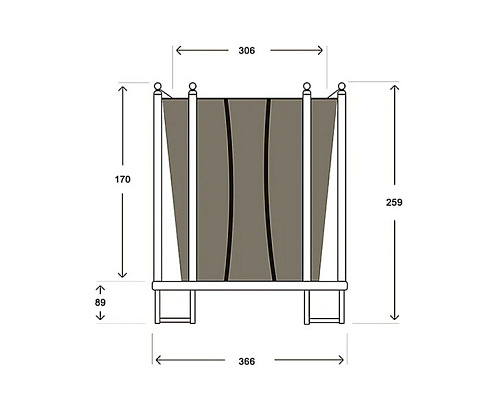 Батут Hasttings Classic Green (3,66 м)