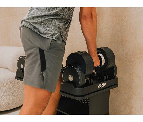 Регулируемые гантели Technogym Connected Dumbbells+ со стойкой фото5